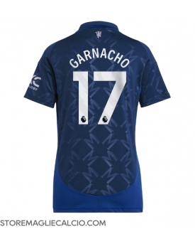 Manchester United Alejandro Garnacho #17 Maglia Gara Trasferta Repliche 2024-25 Donna Maniche Corte Manchester United Alejandro Garnacho #17 Maglia Gara Trasferta Repliche 2024-25 Donna Maniche Corte